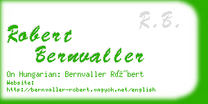 robert bernvaller business card